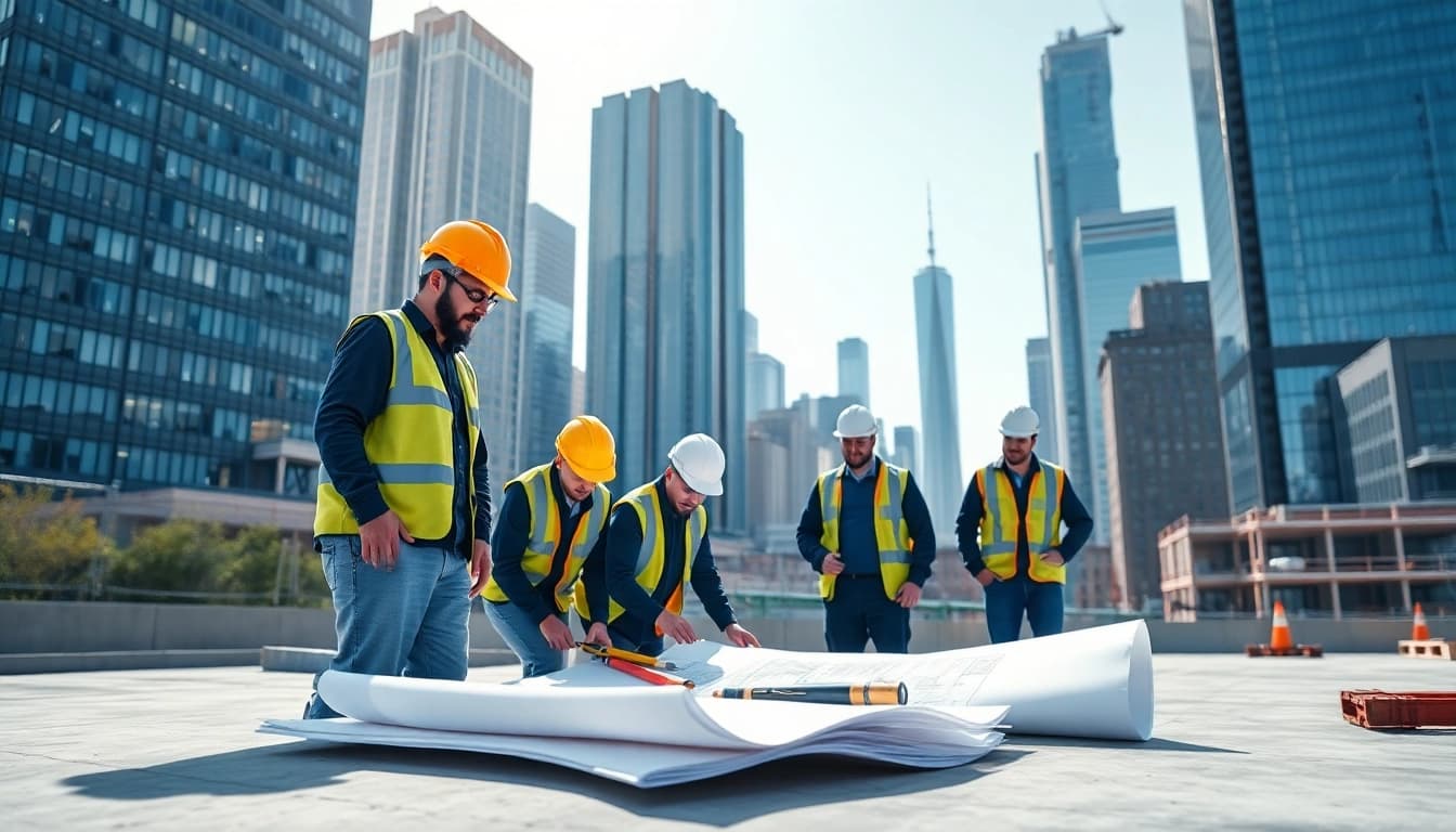 New York City Commercial General Contractor overseeing a construction project with professionalism.