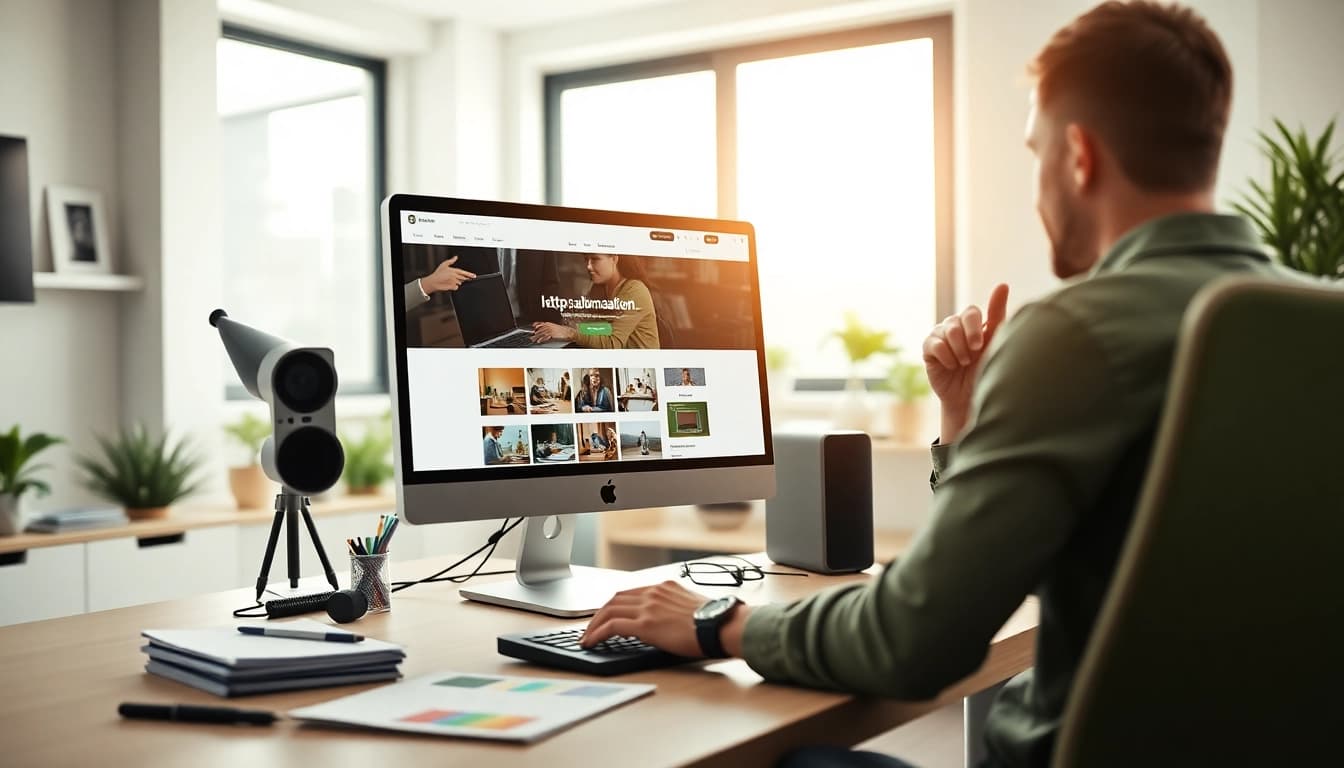 View of website https://albmaftoh.com being designed in a professional workspace with natural lighting.