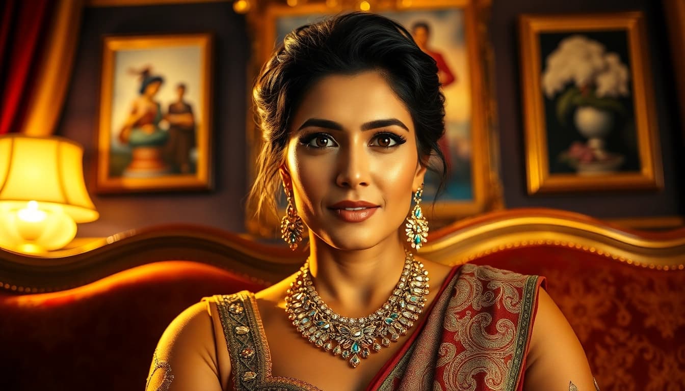 Experience the luxurious lifestyle of Bollywood celebrities through https://bollywoodcelebnetworth.in with this captivating portrait.