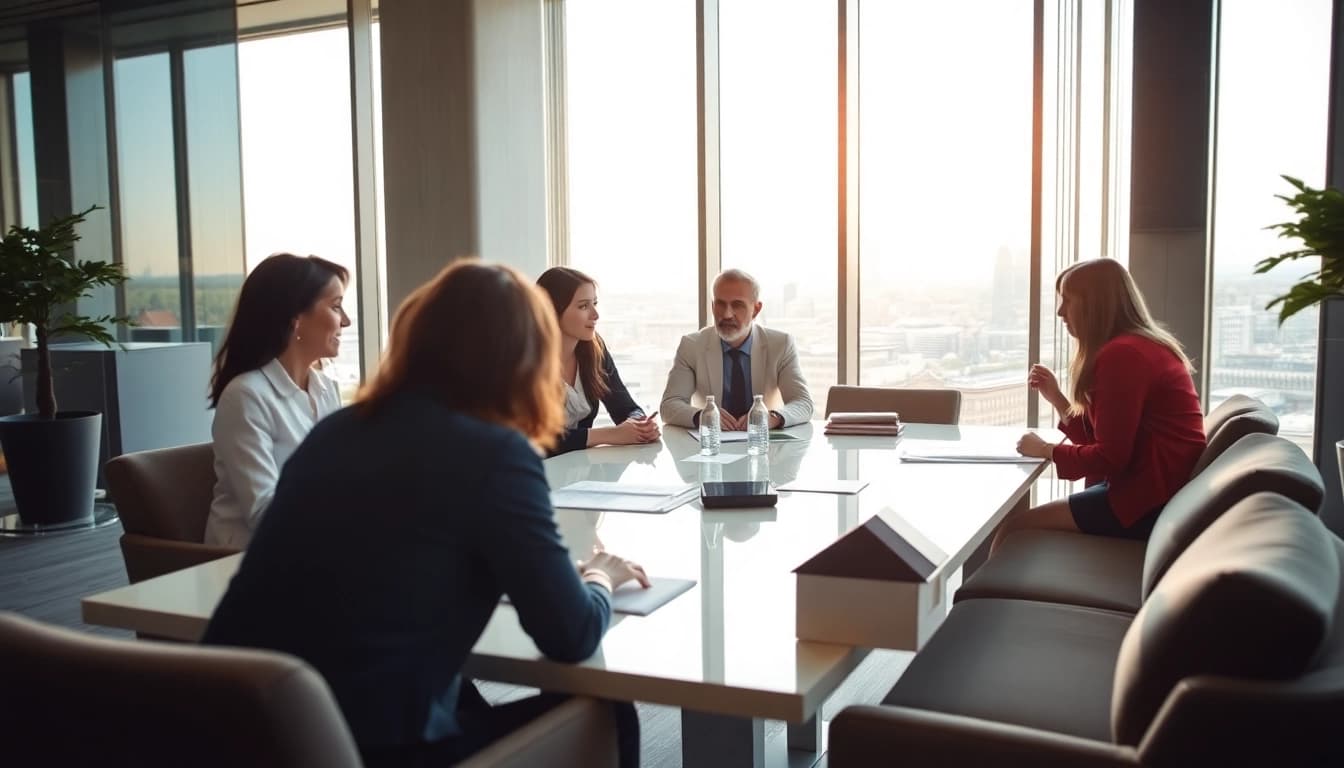 Bewerten Sie Immobilien auf https://frankfurt-haus-bewerten.de in einem modernen Frankfurter Büro mit Experten.