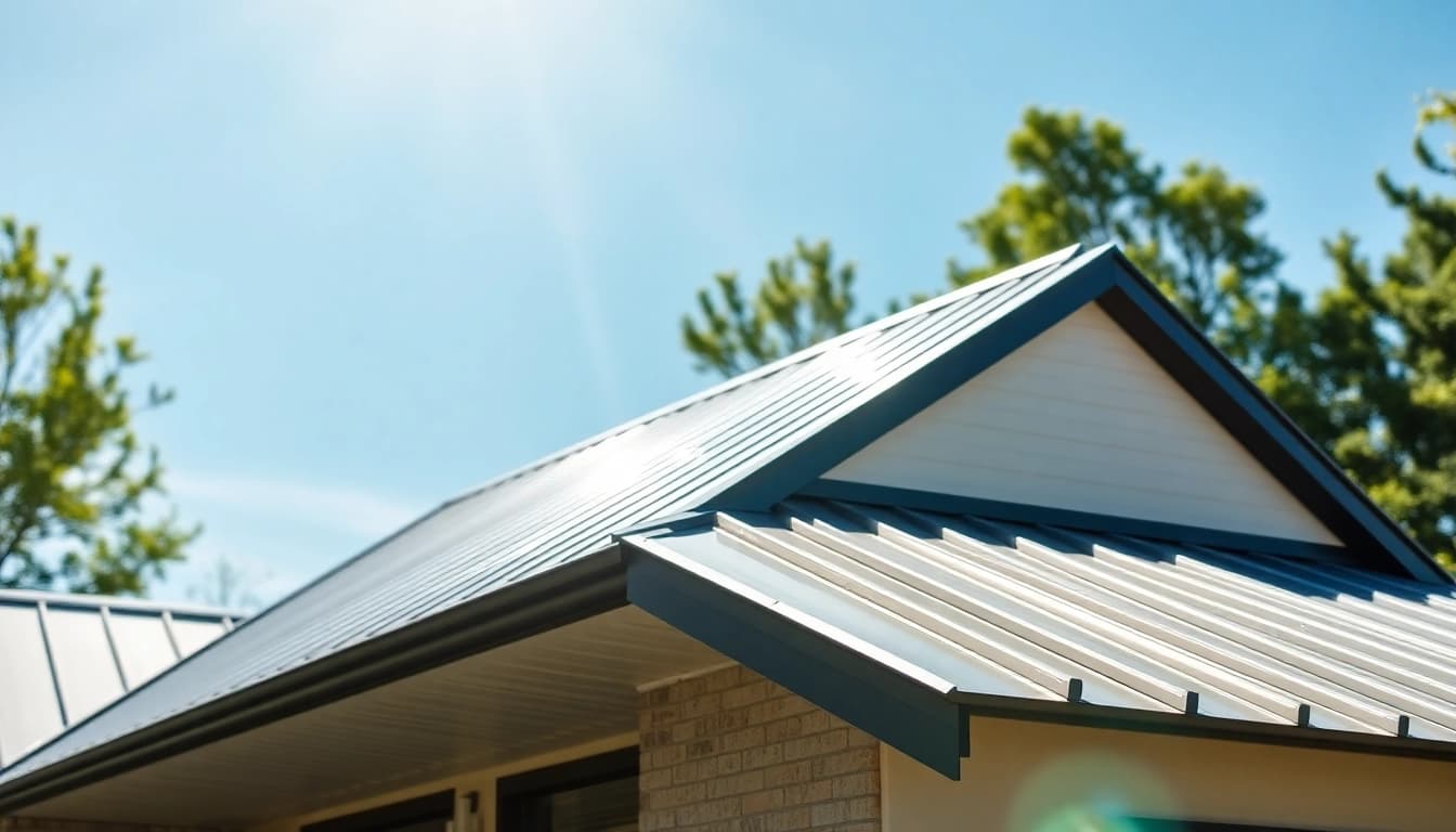 Install a high-quality metal roofing system on a modern home with sleek design features.