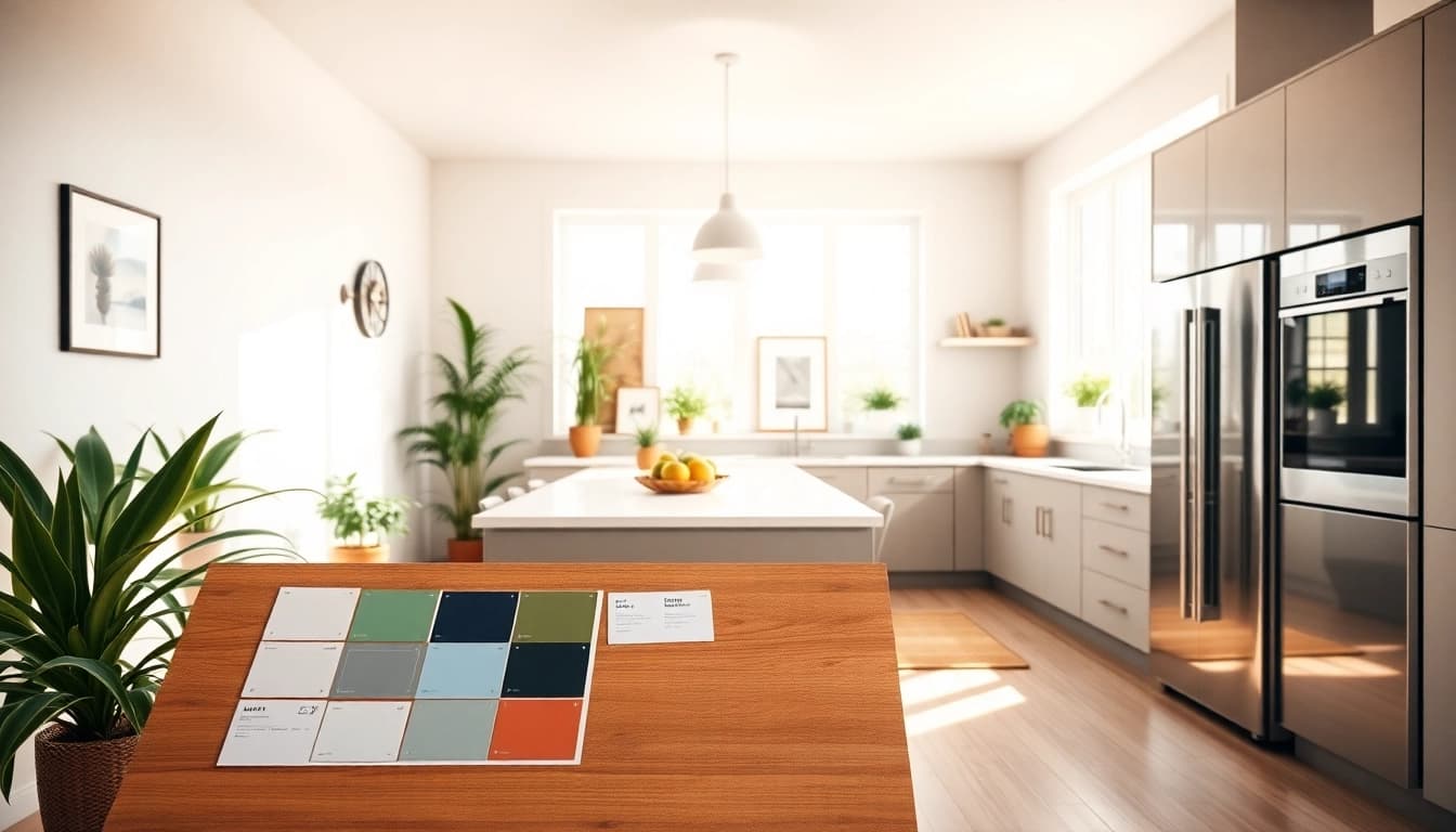 Transform the ambiance of your space with expert home renovation in a modern kitchen featuring natural light.