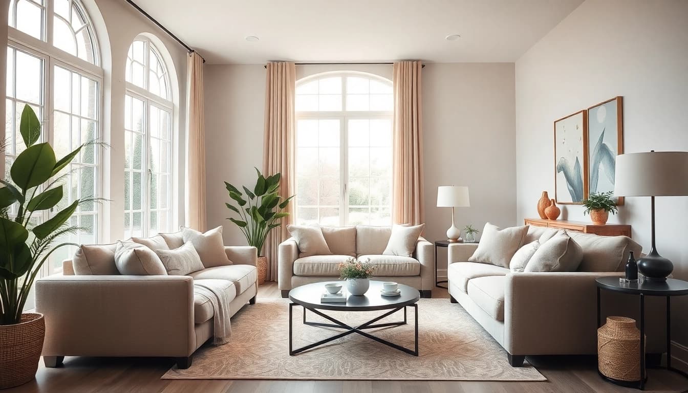 Transform your space with stylish decor at https://merithome.co.uk, showcasing a cozy living room.