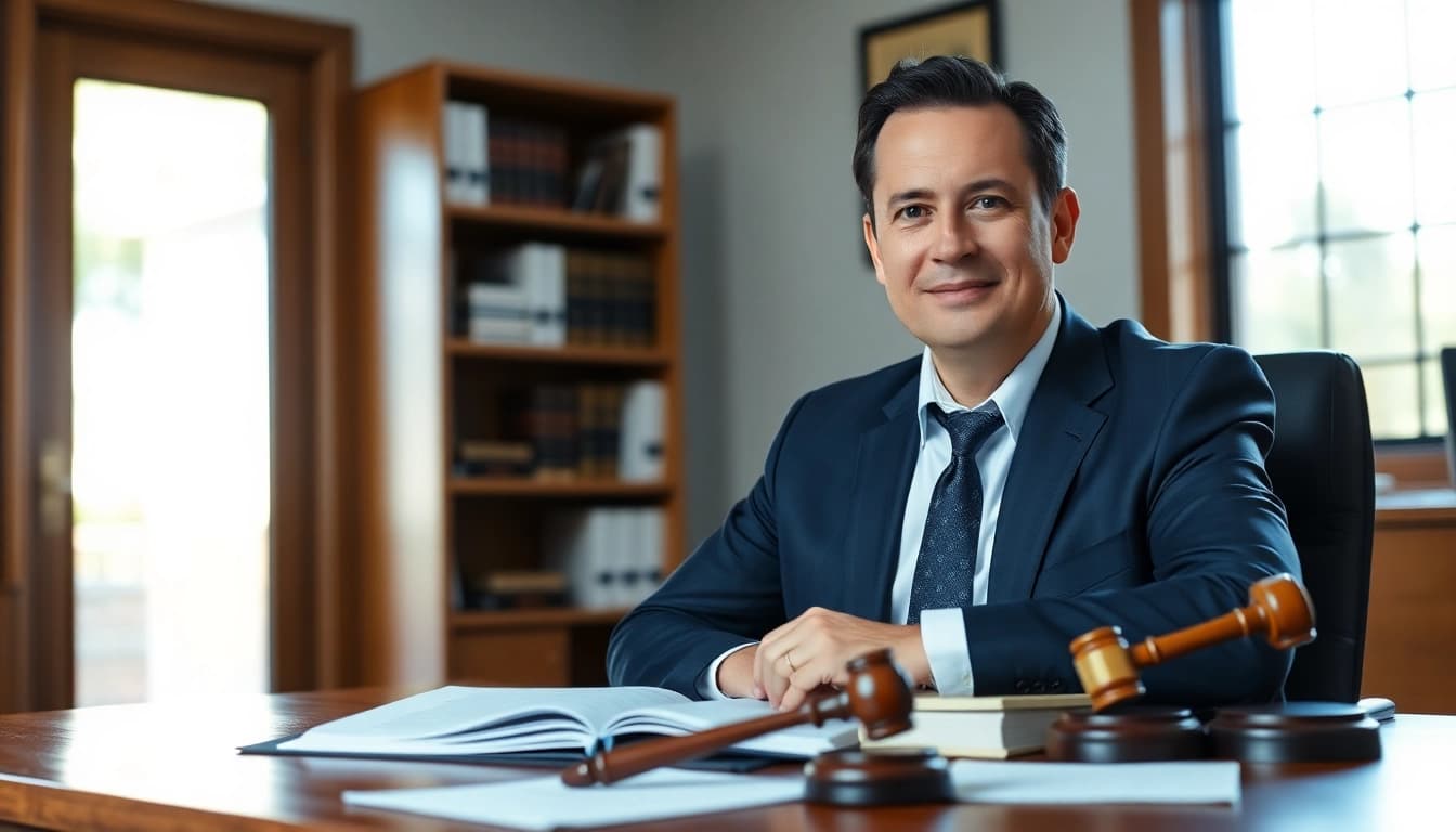 Charleston criminal lawyer in a professional office setting, showcasing legal expertise and approachability.