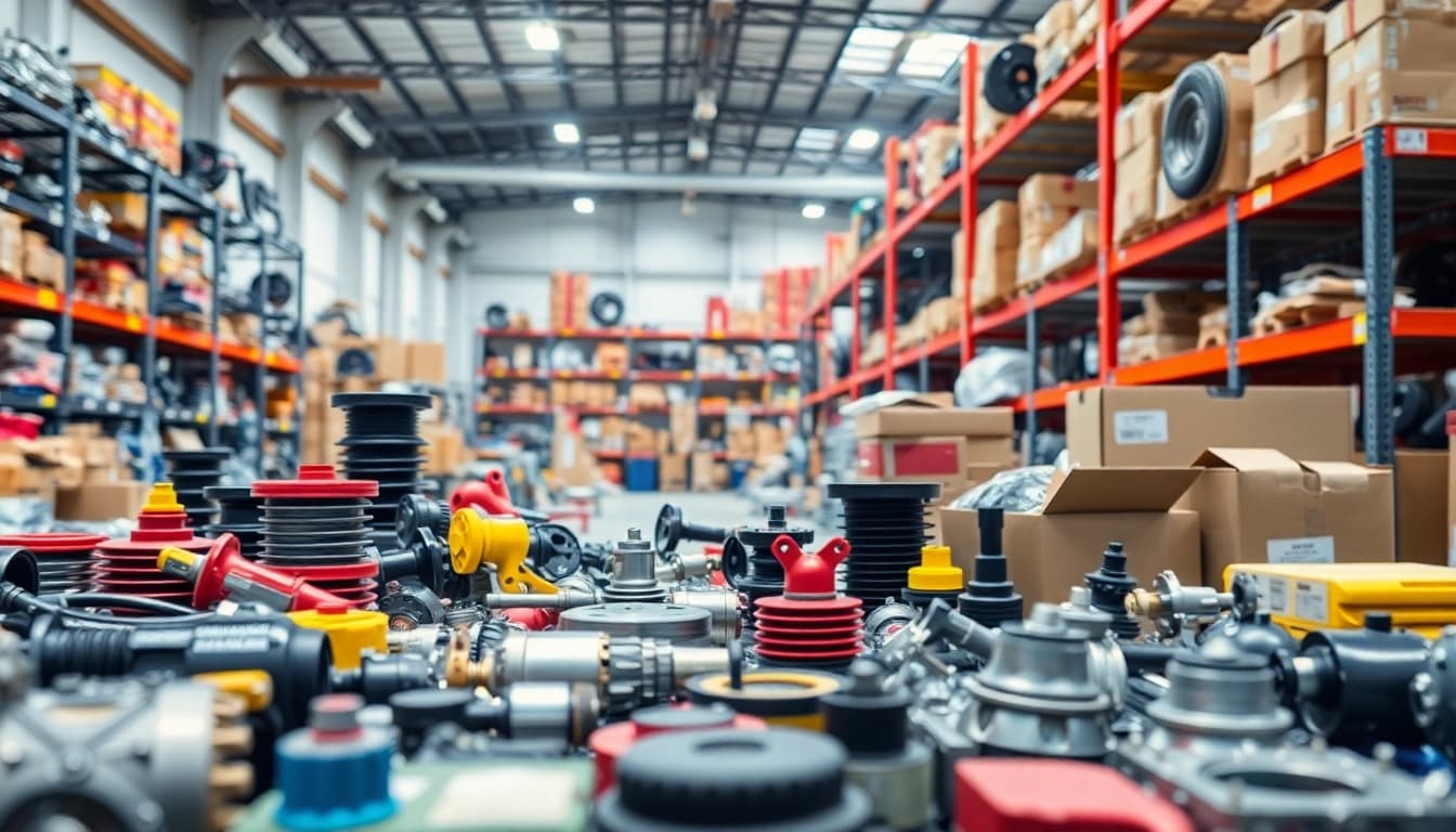 Explore a vibrant and organized automotive parts distribution center featuring https://factoryoemsupply.com/ components.