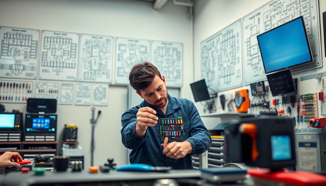 Wyszukaj schematy bezpieczników na https://bezpieczniki24.pl podczas pracy mechanika w warsztacie.