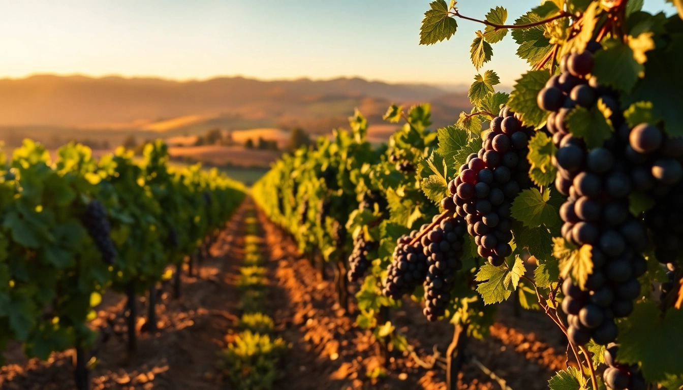 Scenic view of Winery Sacramento featuring lush vineyards and sunny skies.