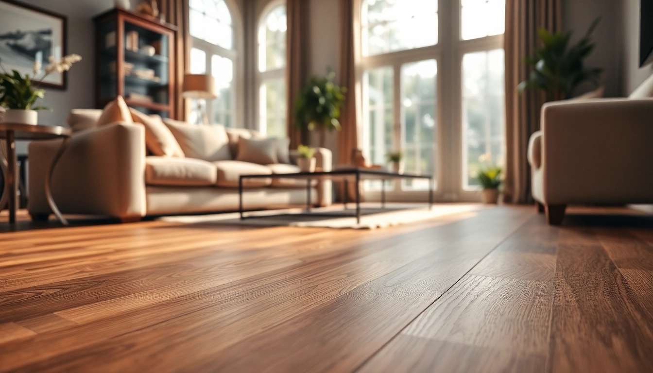 Beautifully installed vinyl flooring in a cozy living room with warm earth tones and elegant furnishings.