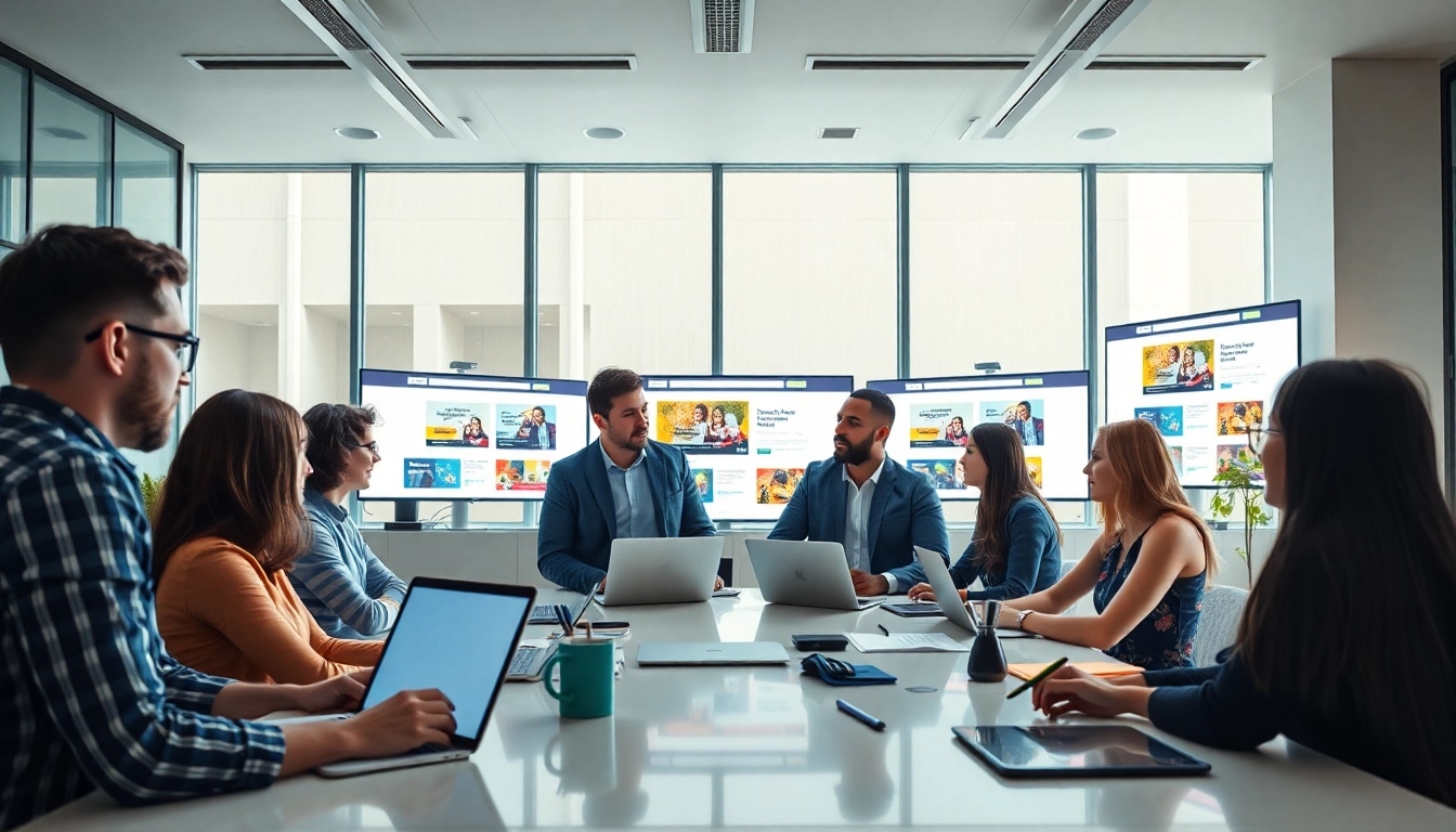 Webdesign kreative Entwicklung in einem modernen Büro mit digitalen Mockups.