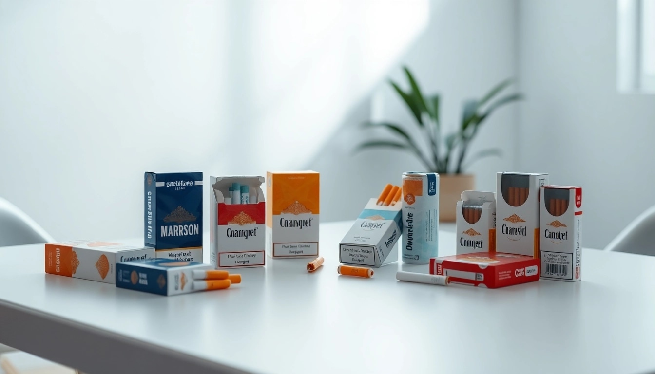 Cigarette selection showcasing cheap cigarettes online for effortless shopping convenience.