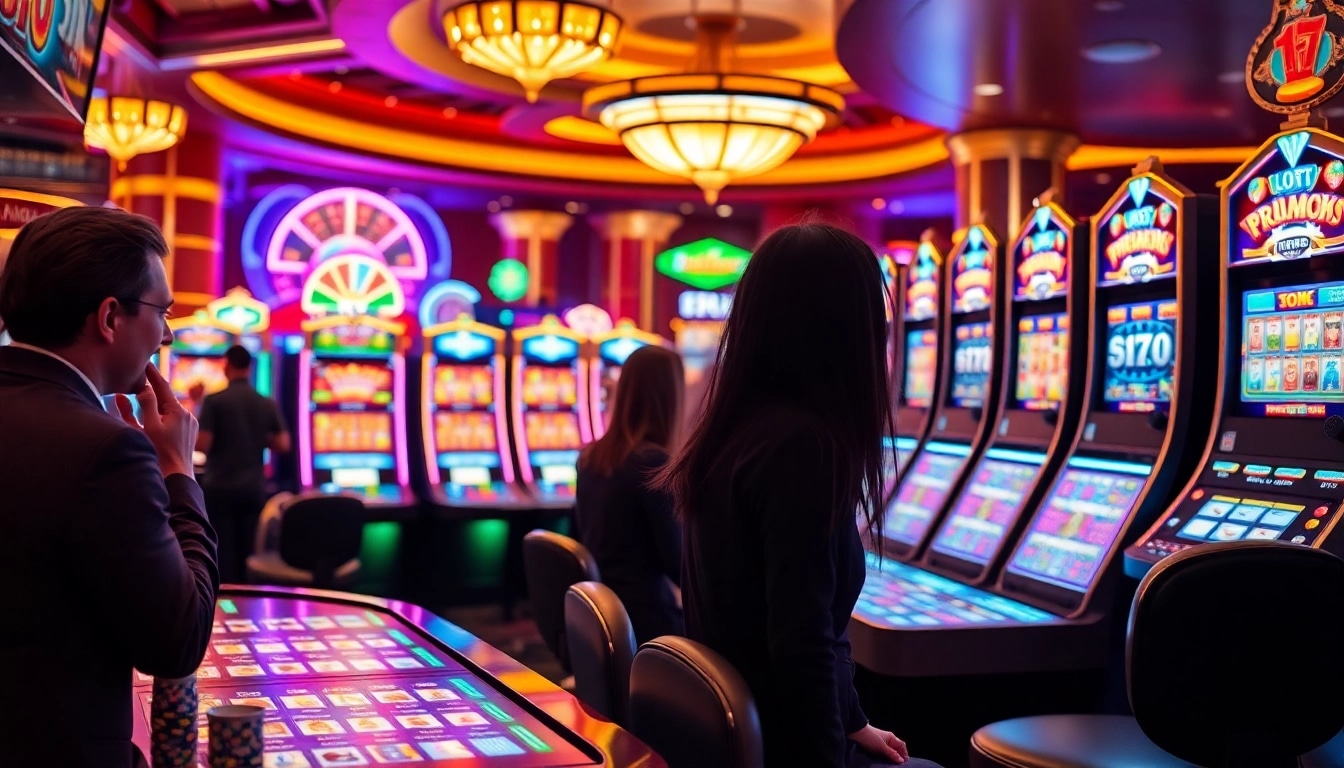 Experience the thrill of a pragmatic slot machine game in a luxurious casino setting.