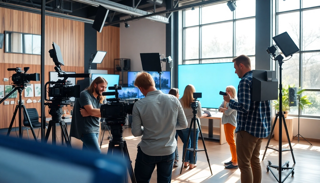 Engaged team at a Video Production Company Phoenix creating innovative content.