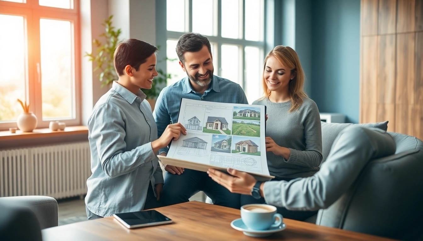 Engaging real estate agent assists clients in finding their ideal home.
