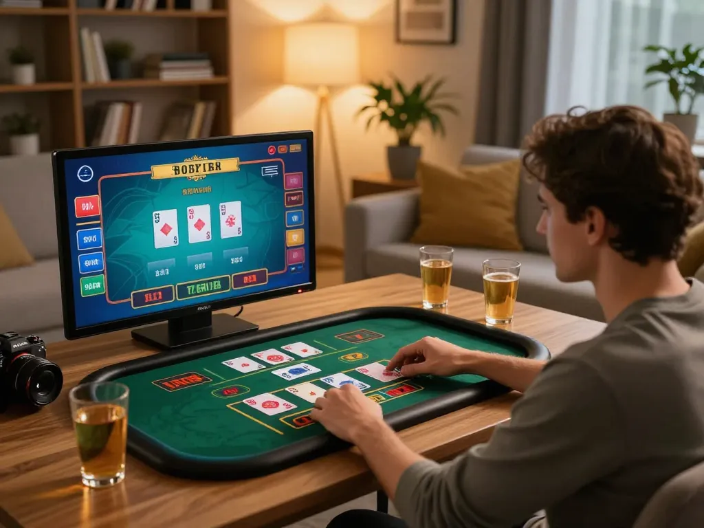Engaged user playing at Nhà cái MM88 online casino, showing live dealer gameplay.