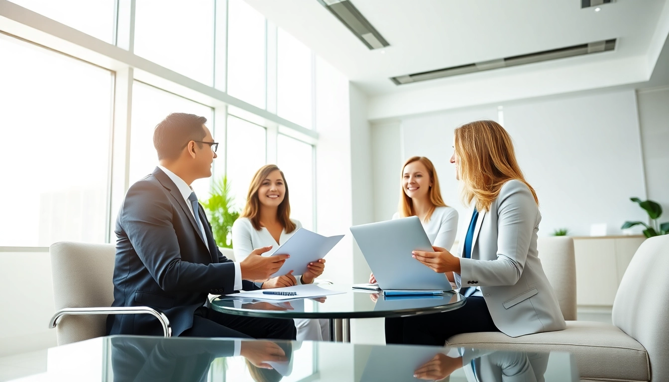 Consulting Miami divorce lawyers in an inviting, professional office setting.