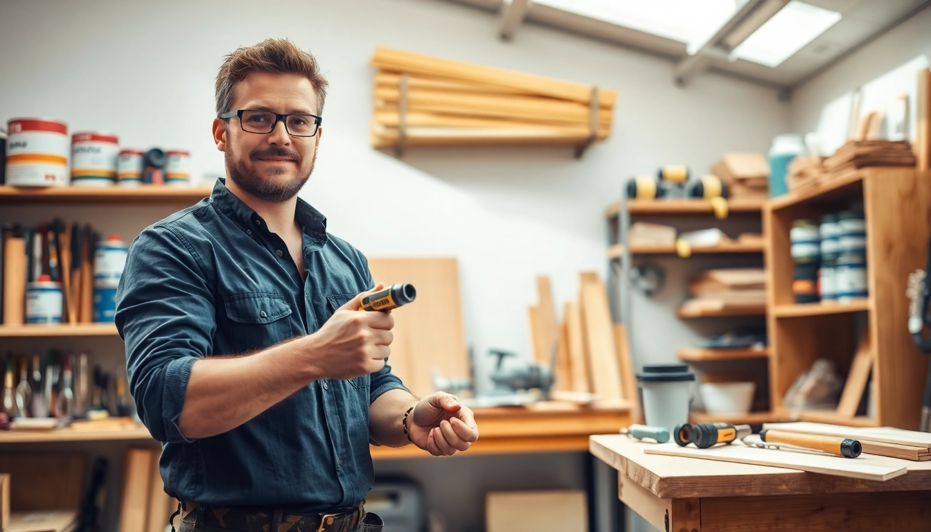 Handwerker nutzt SEO für Handwerker für die Online-Sichtbarkeit seiner Dienstleistungen.