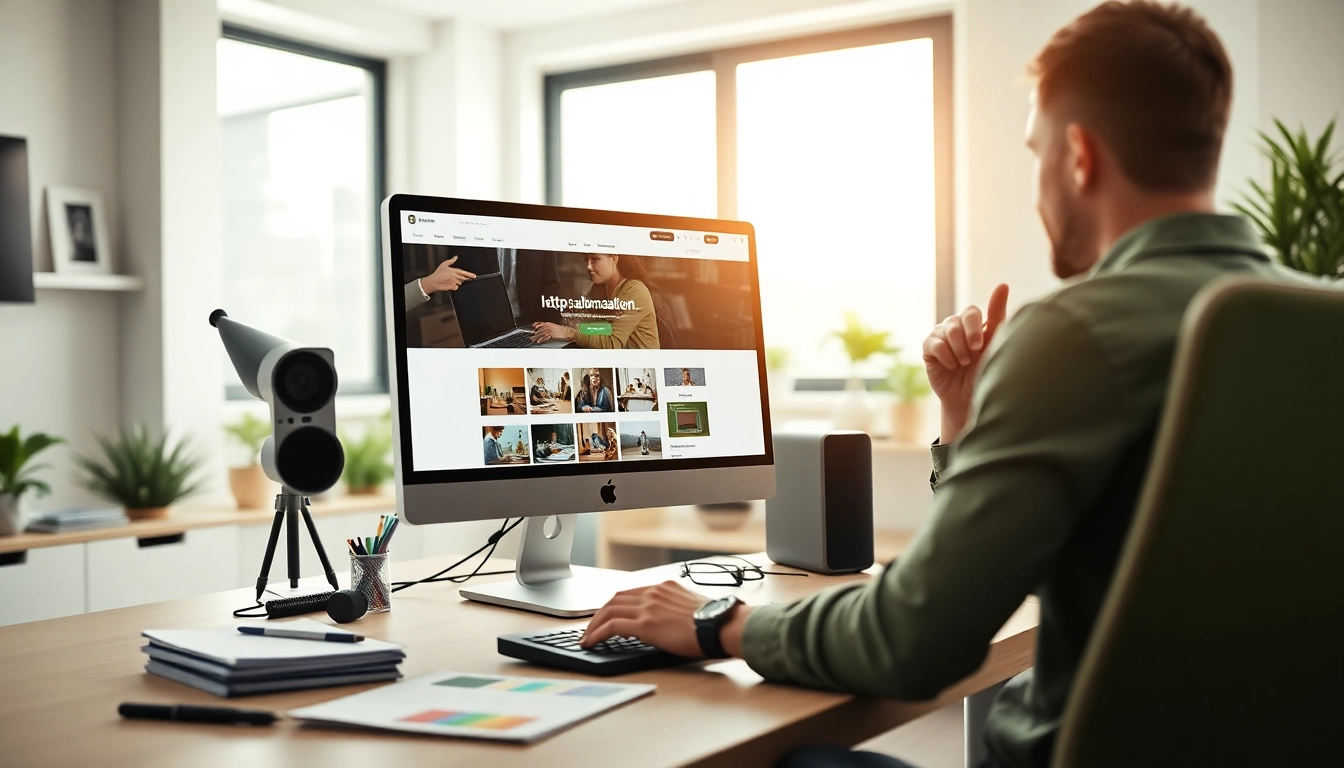 View of website https://albmaftoh.com being designed in a professional workspace with natural lighting.