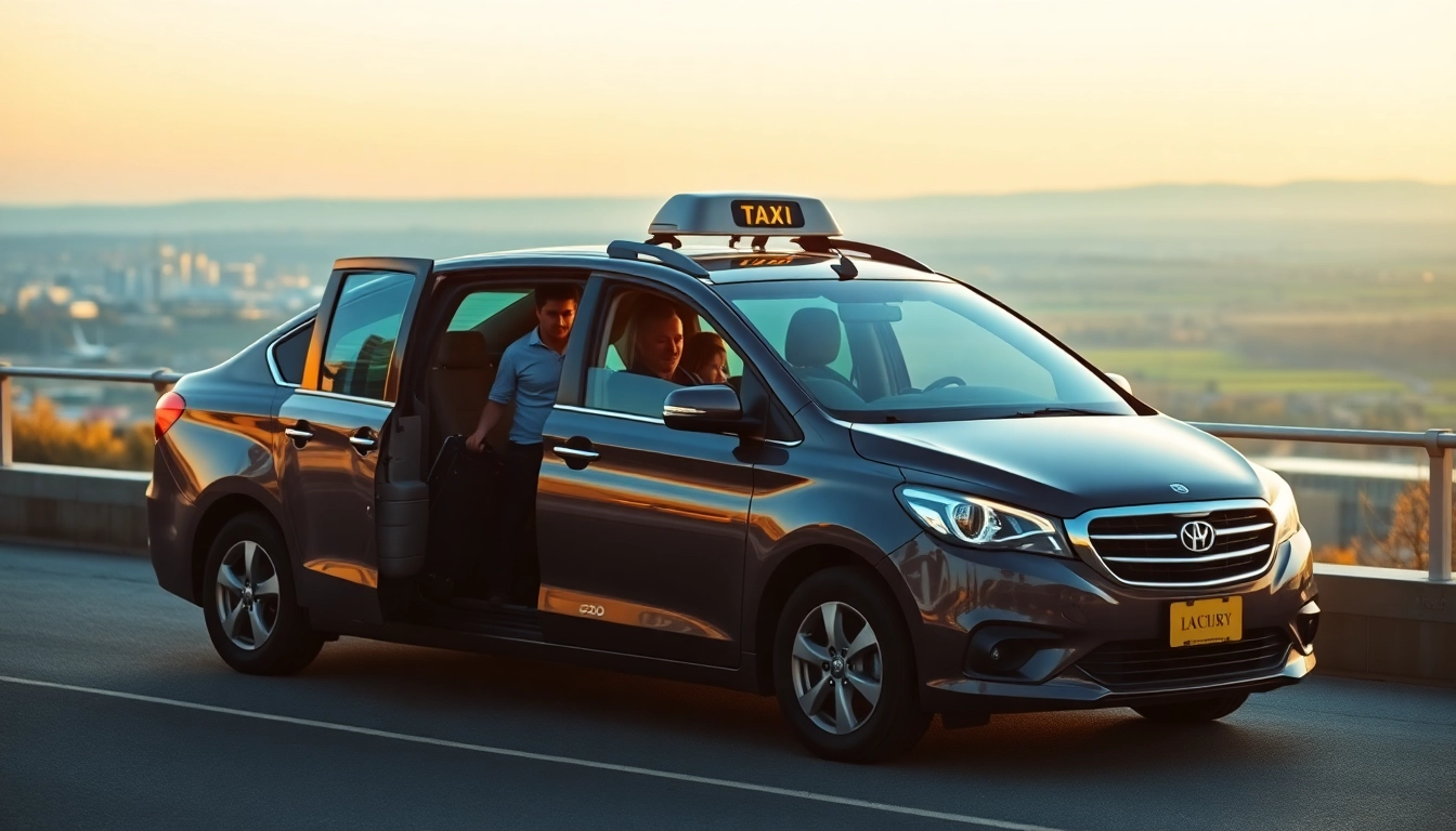Experience reliable LONG DISTANCE TAXI TRANSFERS with a professional driver and scenic backdrop.