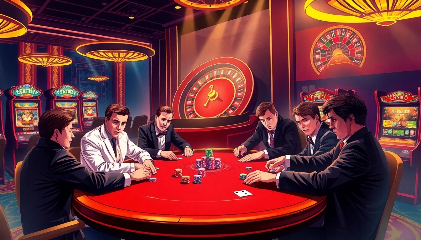 Experience the thrill of 33win68 at a luxurious casino with high-stakes poker and vibrant slot machines.