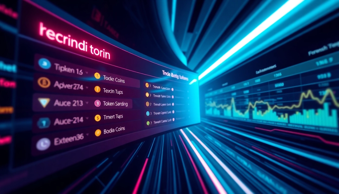 Trending Coins listing featuring a digital interface for fast track submissions and real-time updates.