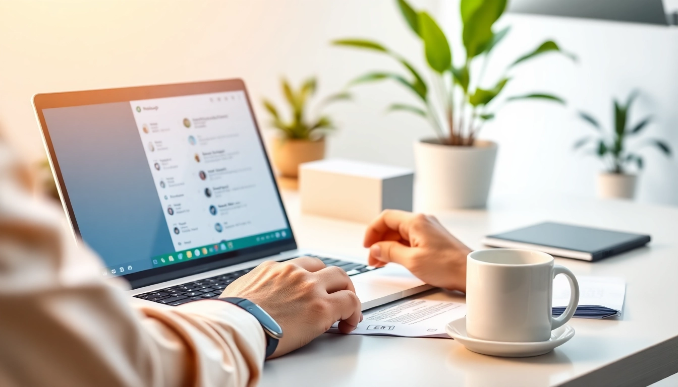 Understanding What is a CRM for WhatsApp through a user analyzing chat logs on a laptop.