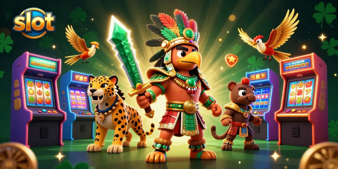 Engage with thrilling slot games in this vibrant casino scene featuring dynamic characters and rich visuals.