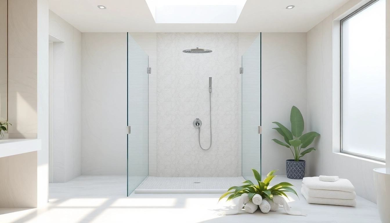 Experience elegant showers featuring smooth designs and serene ambiance in a modern bathroom.