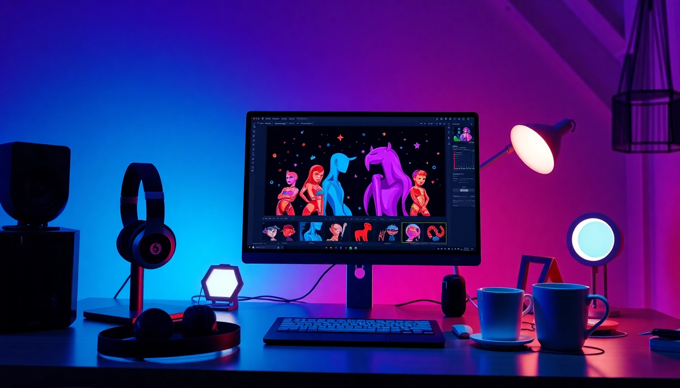 Explore innovative NSFW AI image generation in a modern digital workspace.