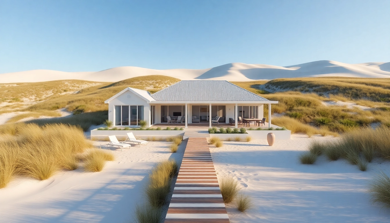 Showcase of Orleans Cape architecture blending with the coastal landscape and tranquil environment.