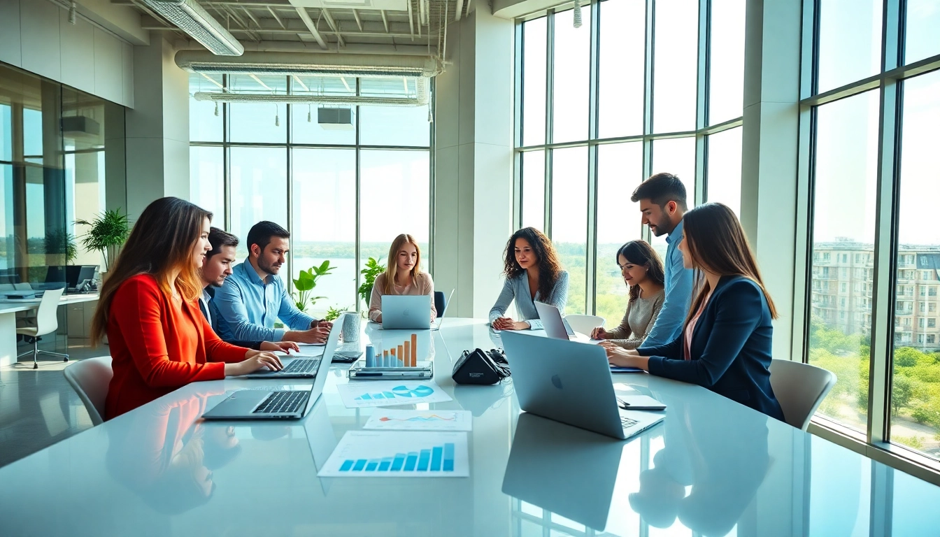Boost your business visibility with Clearwater FL SEO strategies in a collaborative office setting.