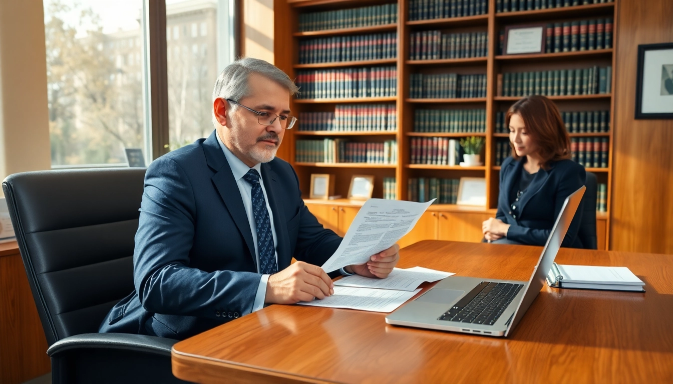 Consulting session with an Alexandria Personal Injury Lawyer in a professional office setting.