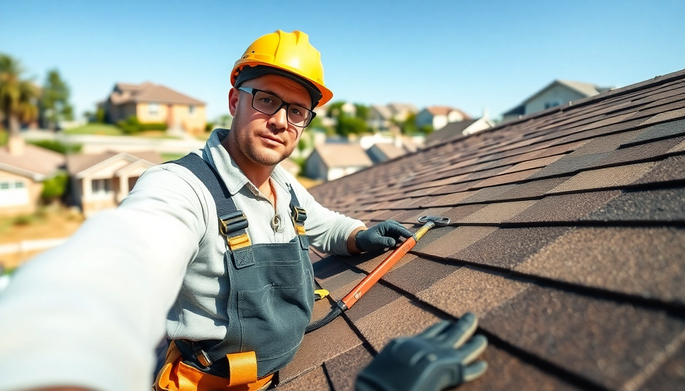Assessing the strength of a roofing installation by Twin Shield Roofing in a residential neighborhood.