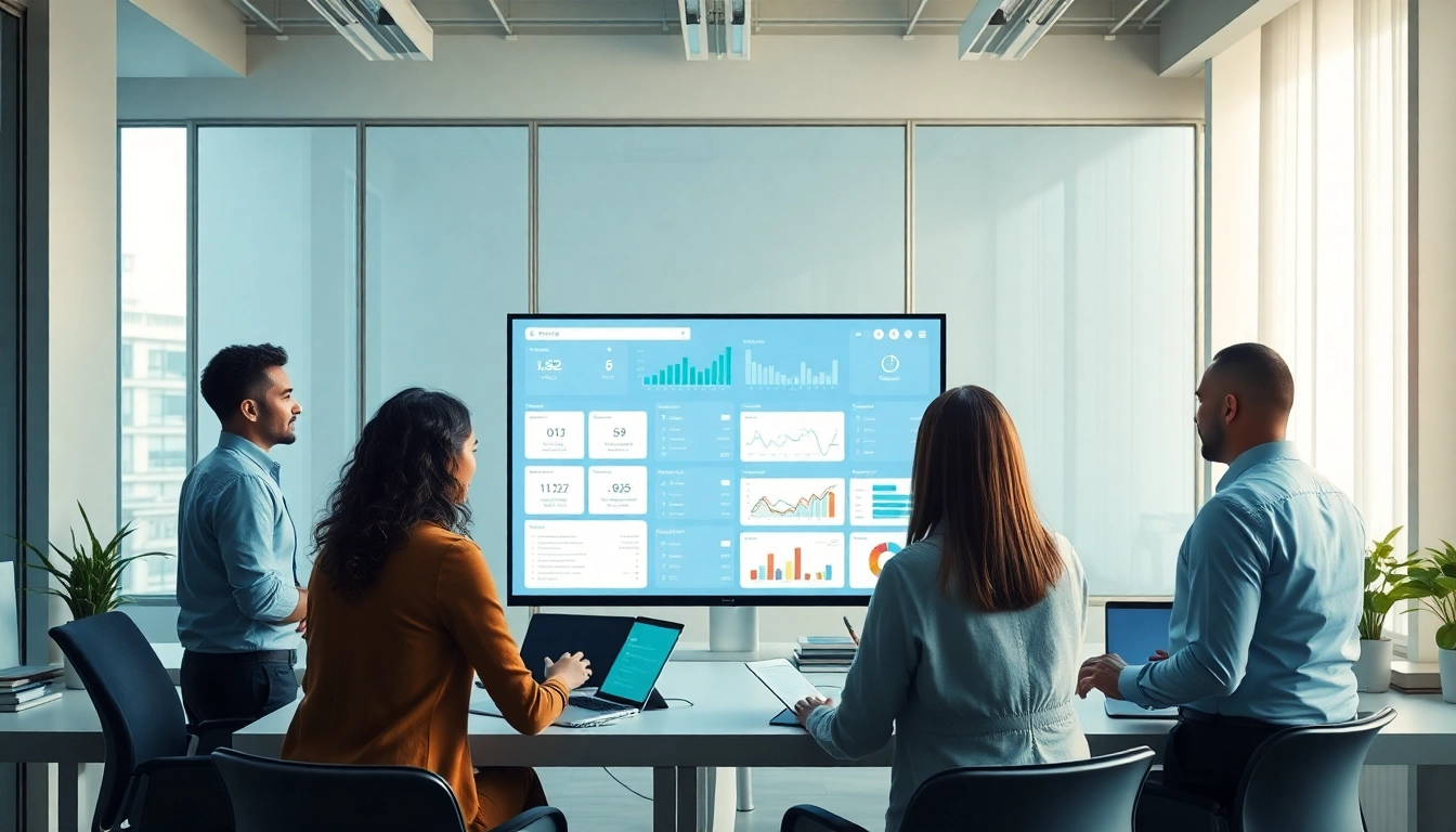 Enhance productivity with an enterprise search engine interface showcasing team collaboration.