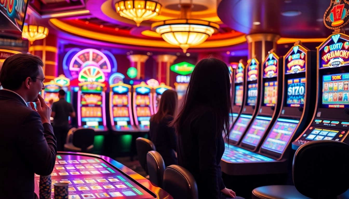 Experience the thrill of a pragmatic slot machine game in a luxurious casino setting.