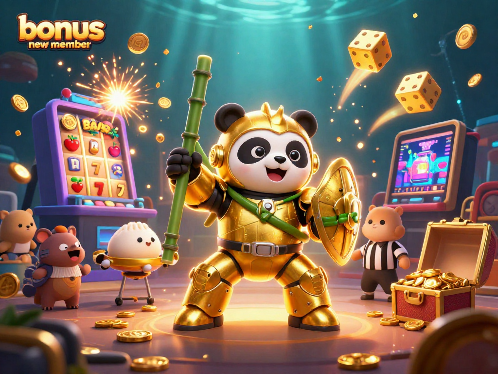 Experience the thrill of winning with bonus new member as golden slots burst with jackpots and vibrant casino elements.