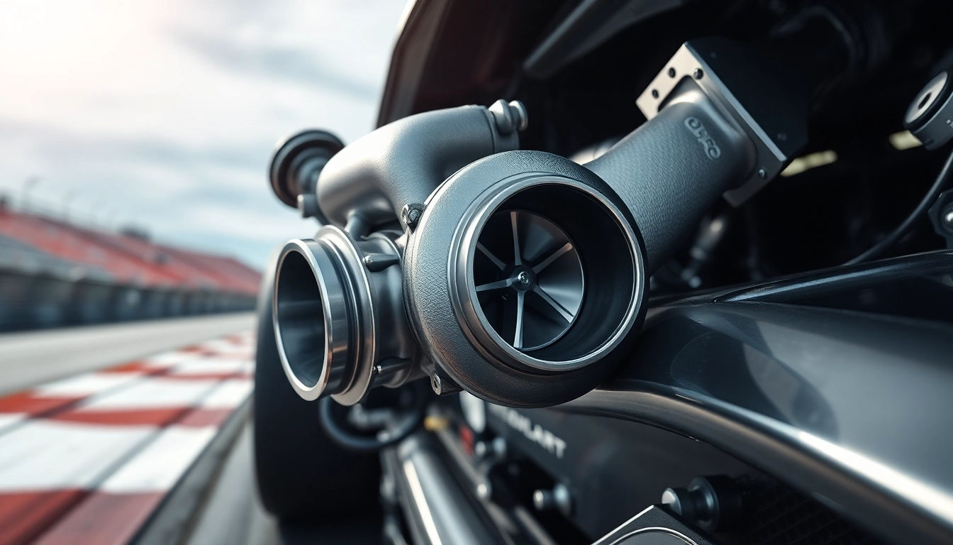 Enhance performance with Turbosmart track turbo in a high-speed racing setting.