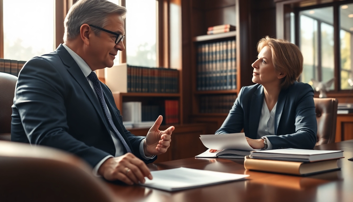Engaging Florida lawyer at https://www.aafloridalawyer.com discussing legal matters with a client.