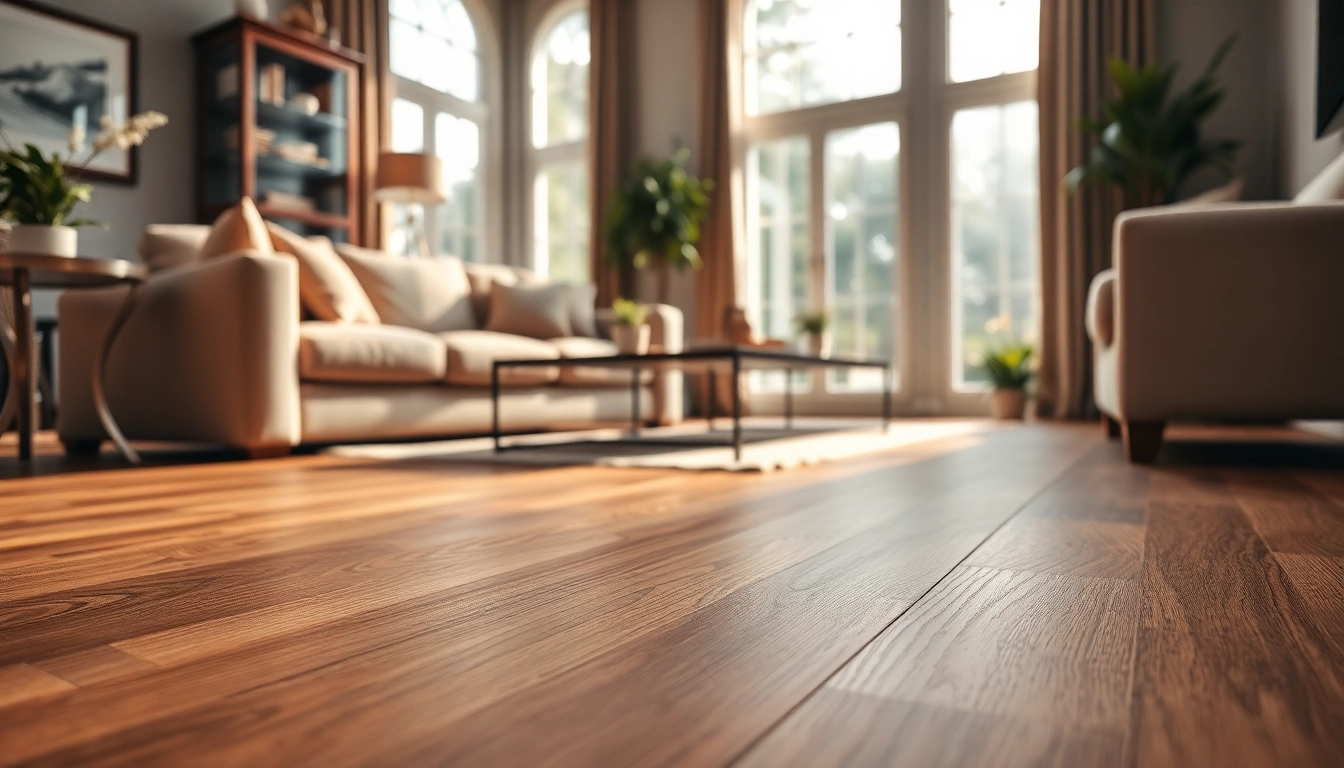 Beautifully installed vinyl flooring in a cozy living room with warm earth tones and elegant furnishings.