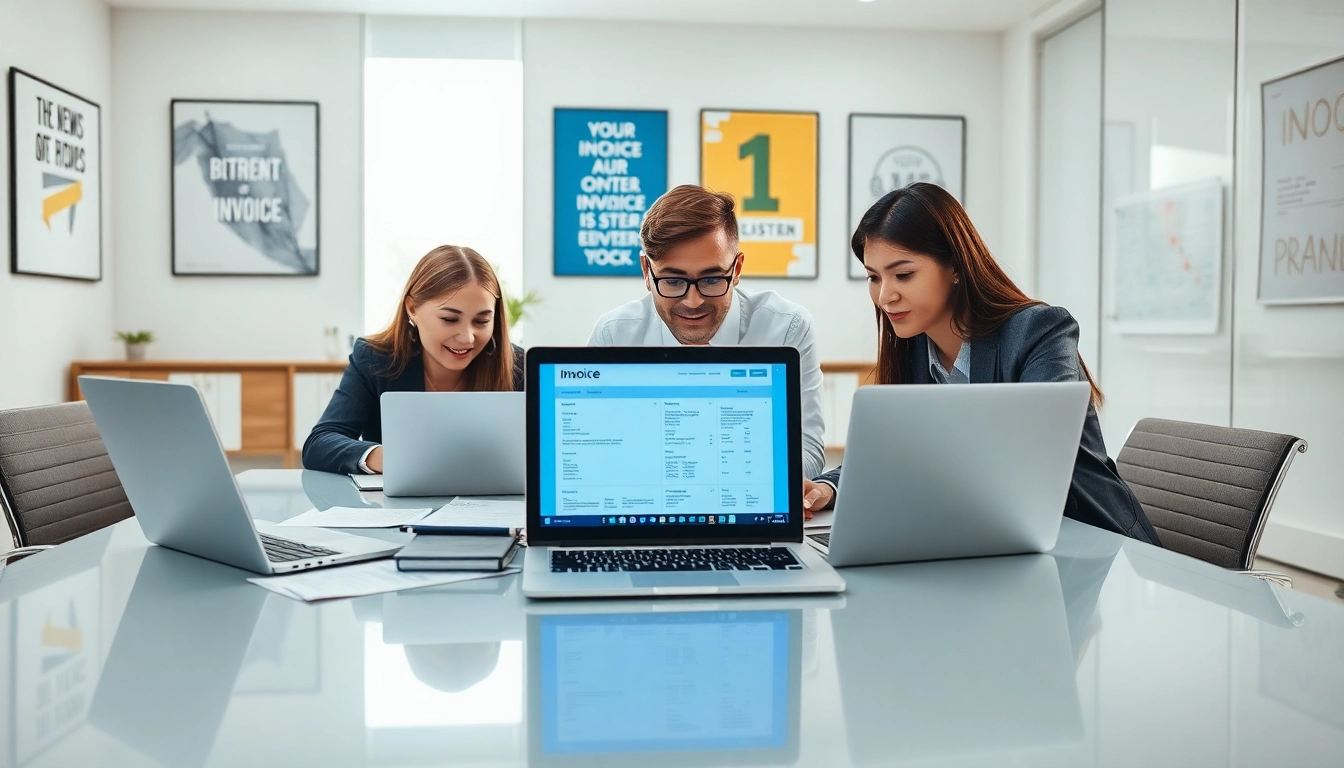 Efficient team using invoice processing software for streamlined business operations.