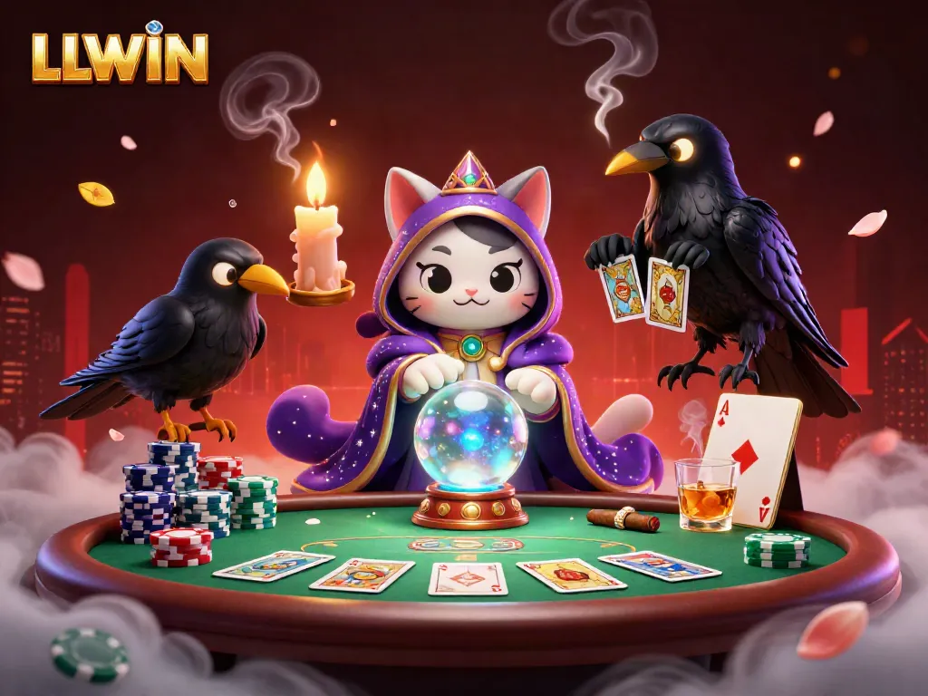 Engage with LLWIN's vibrant casino atmosphere, featuring enchanting characters and dynamic gaming action.