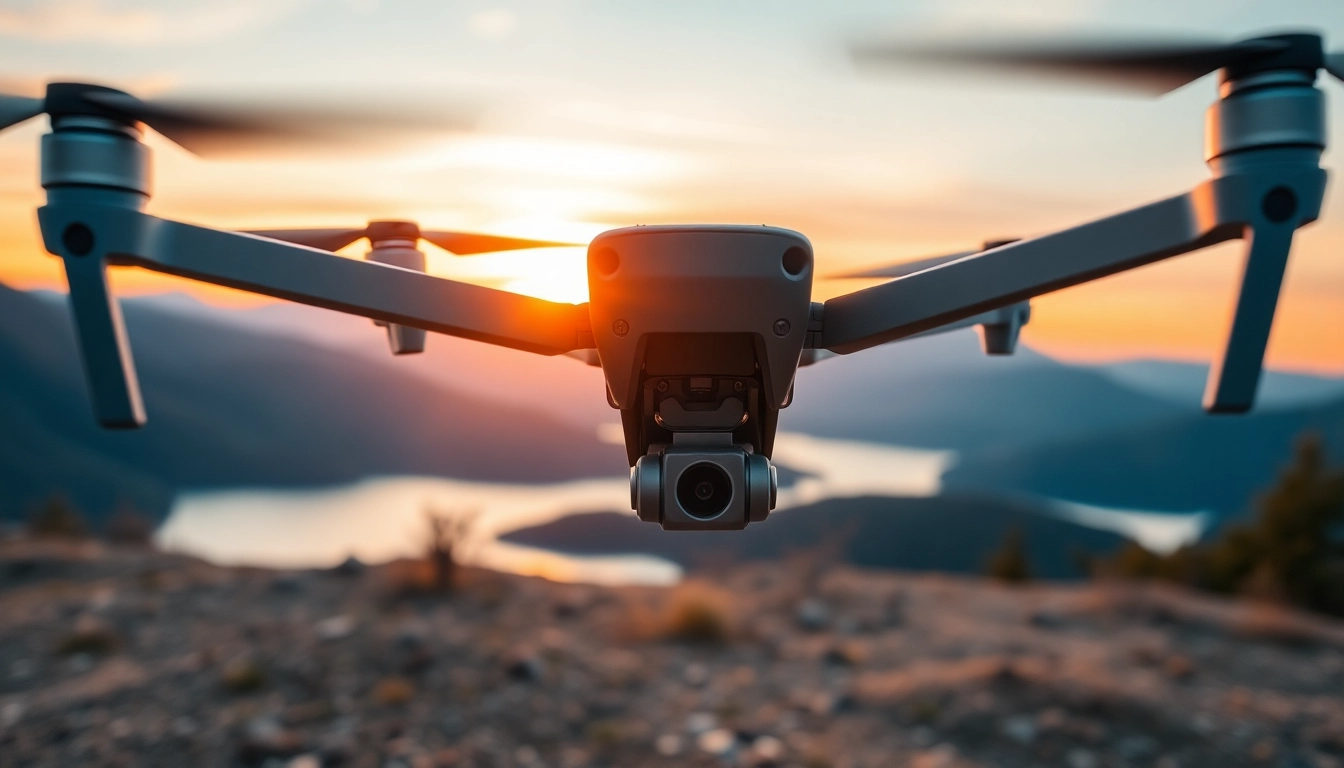 Capture the stunning insta360 antigravity a1 drone flying over a serene landscape at sunset.