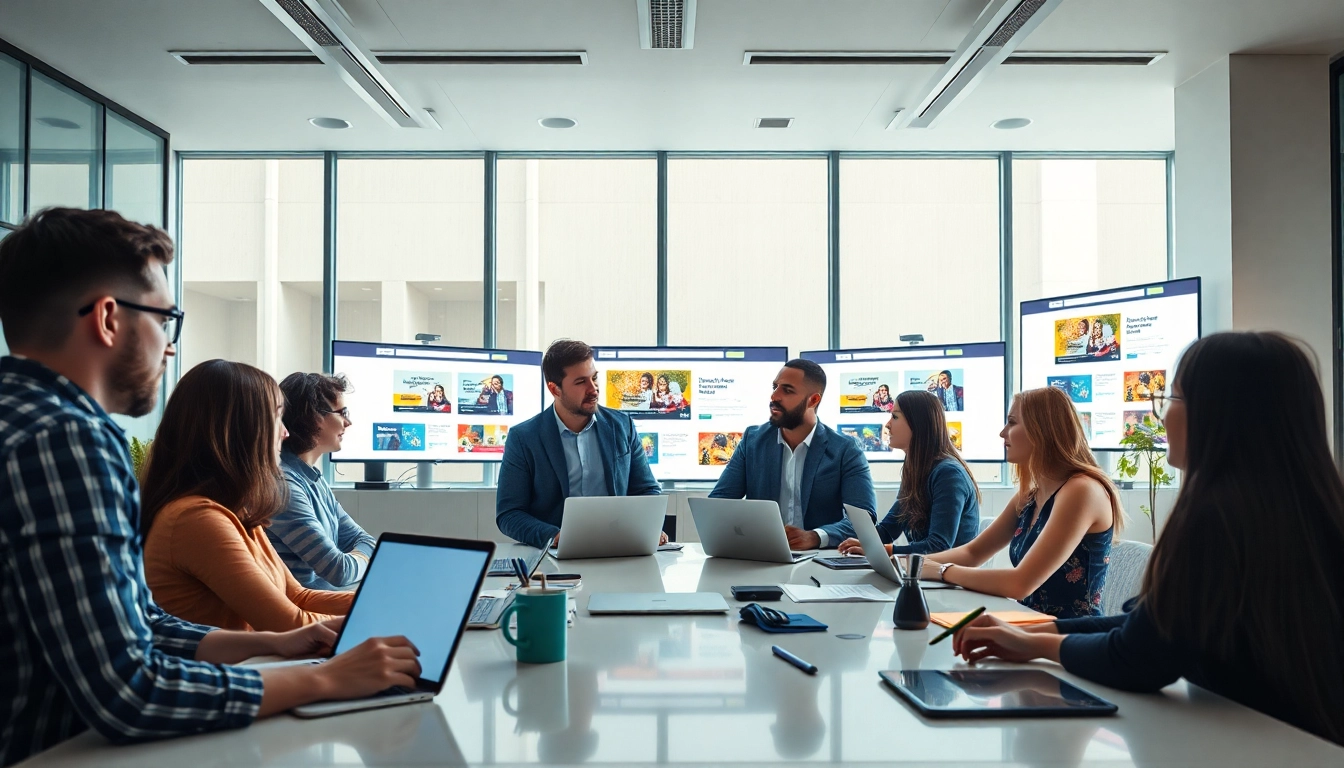 Webdesign kreative Entwicklung in einem modernen Büro mit digitalen Mockups.
