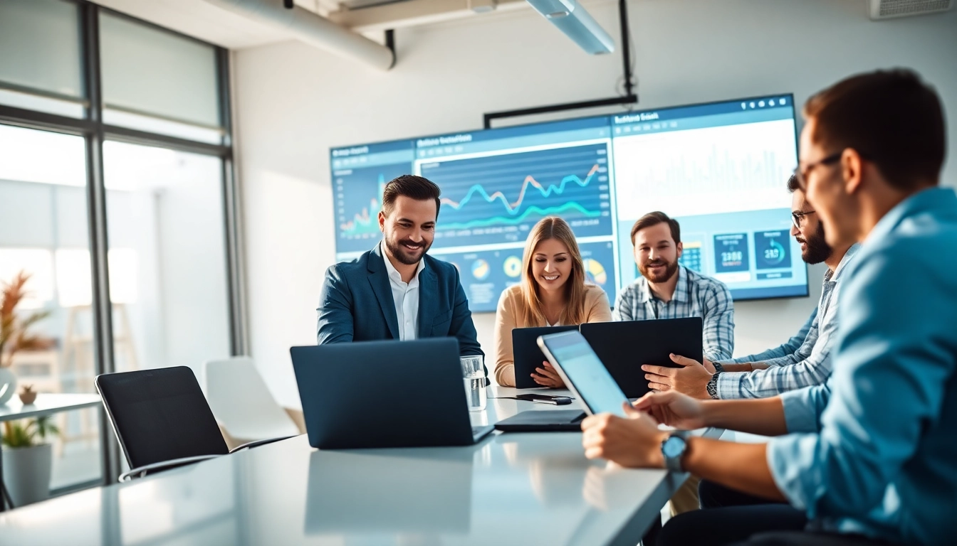 Enhance your business with managed it services near me from IT professionals collaborating in a modern office.