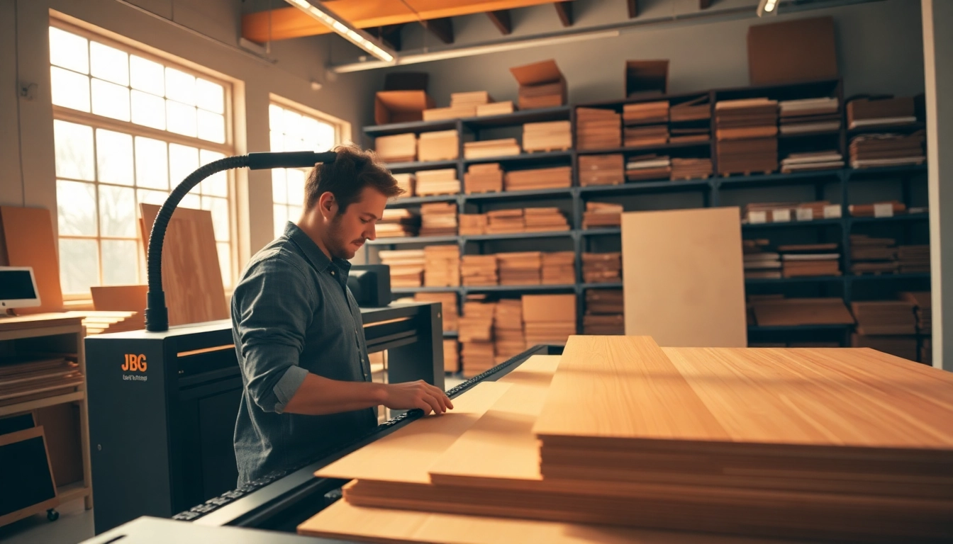 Showcase custom laser design in a professional studio setting with a designer at work.