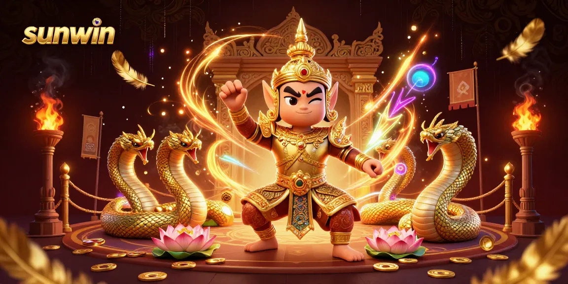 Enjoy gaming excitement at Sunwin with captivating 3D guardians and vibrant casino elements.