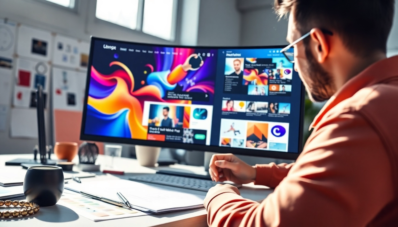 Creative design process showcasing Web design Hereford innovations in a modern workspace.