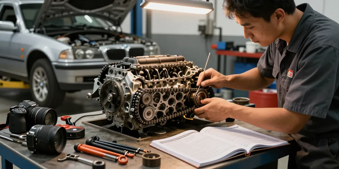 BMW Steuerkette wechseln in professioneller Werkstatt mit erfahrenem Mechaniker.