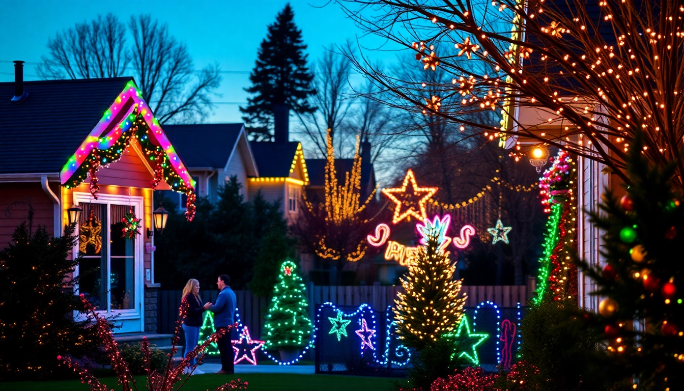 Captivating Seattle holiday light installation enhancing a festive neighborhood atmosphere.