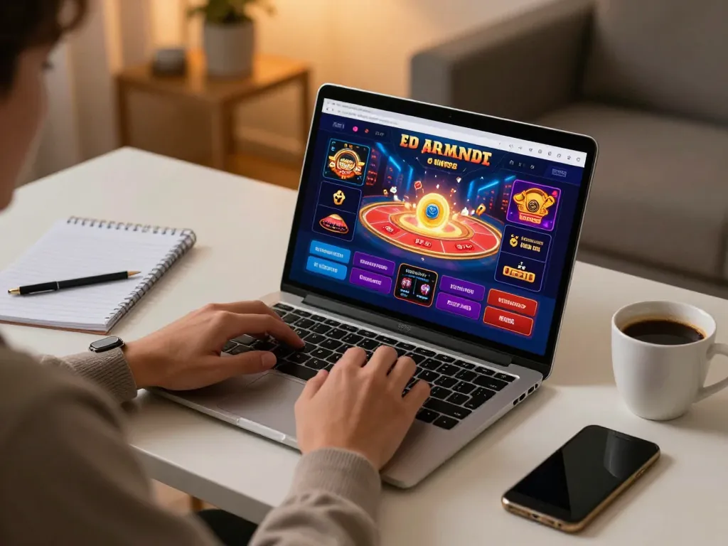 Experience thrilling online gaming with vipwin at home in a cozy setting.