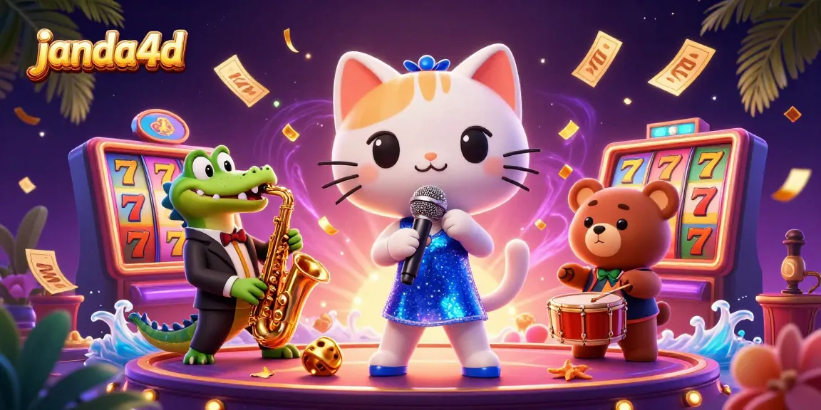 Menyusuri keseruan judi slot di janda4d dengan kucing penyanyi jazzy, buaya bermain saksofon, dan beruang memukul drum.